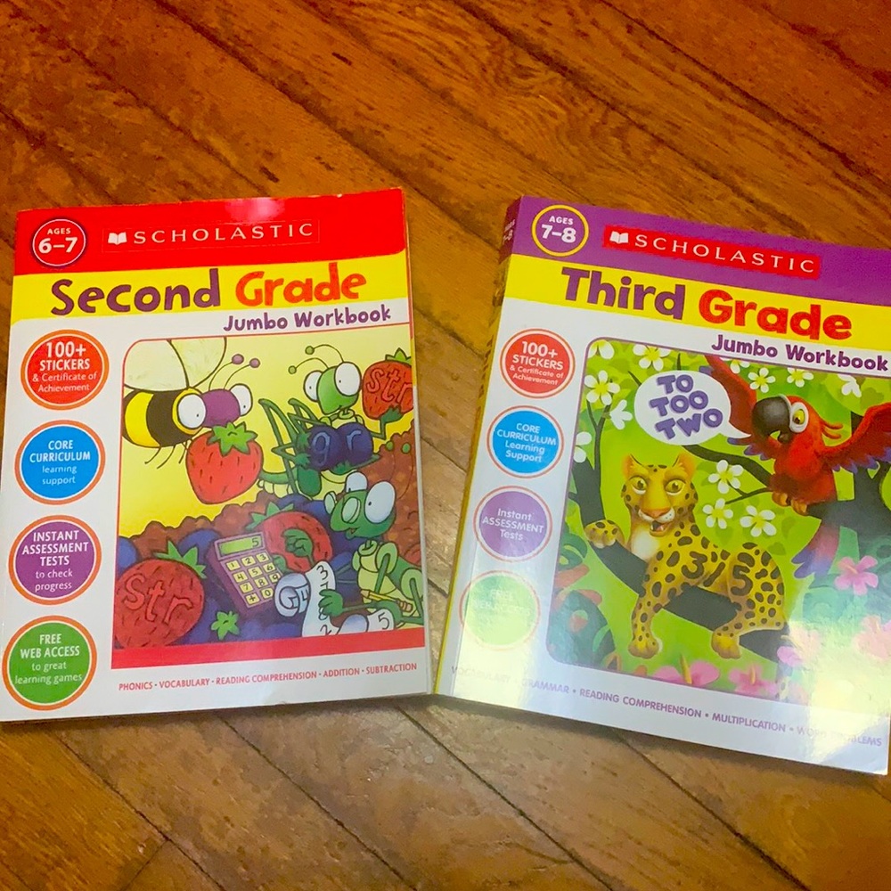 SCHOLASTIC Brand HOME LEARNING Workbook Set